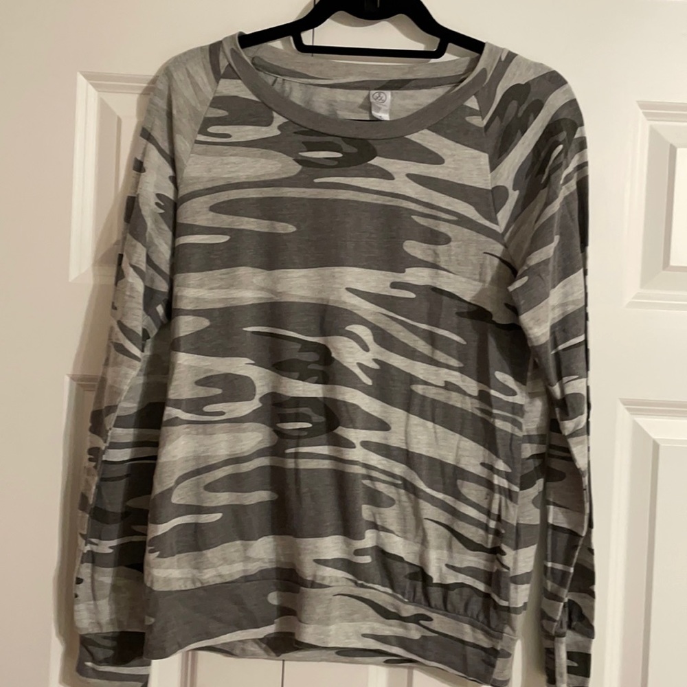 Alternative Apparel Grey Camo Long Sleeve